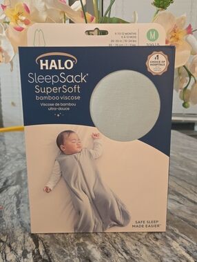 Halo SleepSack SuperSoft Bamboo Viscose Baby Sleep Sack - Light Gray